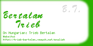 bertalan trieb business card